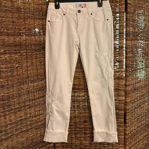 Cabi Slim Cream Boyfriend Jeans